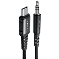 Kable - Acefast Acefast kabel audio USB Typ C - 3,5mm mini jack (męski) 1,2m, AUX czarny (C1-08 black) C1-08-C-3,5mm black - miniaturka - grafika 1