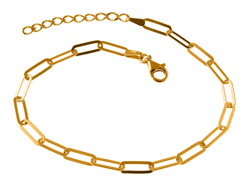 Bransoletka Na Nogę Pozłacana Spinacze Bn058