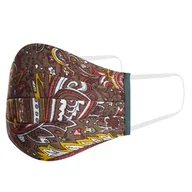 Maseczki ochronne i antywirusowe - Maseczka wykonana z bawełny brązowa w paisley - EM Men's Accessories - miniaturka - grafika 1
