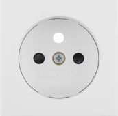 Gniazdka elektryczne - Hager Polo B.3/B.7 Płytka czołowa gniazda z/u z przesłonami biały 3965761909 3965761909 - miniaturka - grafika 1