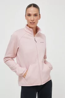 Bluzy damskie - Columbia bluza sportowa Col Hike Tech kolor różowy gładka - grafika 1