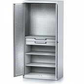 Szafy i regały magazynowe - Alfa 3 Szafa warsztatowa MECHANIC, 1950 x 920 x 500 mm, 3 półki, 2 szuflady, szare drzwi 1262663 - miniaturka - grafika 1