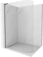 Ścianki i drzwi prysznicowe - Mexen Kioto L ścianka prysznicowa zaokrąglona Walk-in 110 x 200 cm, transparent, gun metal - 800-110-103-95-06 - miniaturka - grafika 1