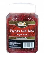 Zdrowa żywność - Papryka Chili Nitki Angel Hair - 40g - Piękny Kolor Dobre w Wygodnym Słoik - miniaturka - grafika 1