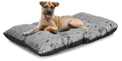 Legowiska dla psów - Legowisko Dla Psa Poduszka Prestige 100X70 Cm Wodoodporna Kości Czarne - miniaturka - grafika 1