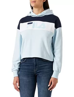 FILA Damska bluza z kapturem SUNDERDEK Blocked Cropped, Omphalodes-Black Iris-Bright White, XL, Omphalodes-black iris-bright White, XL - Bluzy damskie - miniaturka - grafika 1