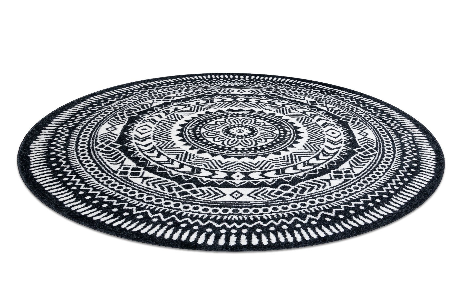 Dywan FUN Napkin serweta koło - czarny koło 100 cm