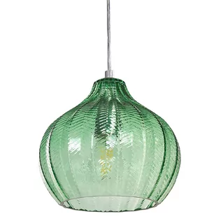 Lampa wisząca szklana zielona KEILA - Lampy sufitowe - miniaturka - grafika 1