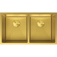 Zlewozmywaki - Mexen Binox zlewozmywak stalowy 2-komorowy 800 x 450 mm, złoty HC - 6421802000-55HC - miniaturka - grafika 1