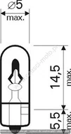 Części motocyklowe - Żarówka 12V 1,2W W2x4,6d - miniaturka - grafika 1