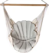 Fotele ogrodowe wiszące - Elior Skandynawskie krzesło brazylijskie na balkon szary - Milis - miniaturka - grafika 1