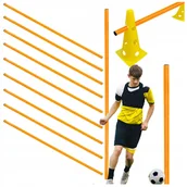 Piłka nożna - LASKA TYCZKA TRENINGOWA GIMNASTYCZNA orange 100cm trening do TRENINGU 9szt. - miniaturka - grafika 1