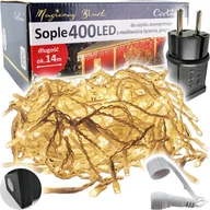 Oświetlenie świąteczne - LAMPKI SOPLE 400LED WEW/ZEW 8 FUNKCJI WISZĄCE 14M - miniaturka - grafika 1