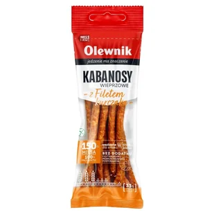 Olewnik Kabanosy z filetem z piersi kurczaka 105 g - Pasztet i przetwory mięsne - miniaturka - grafika 1