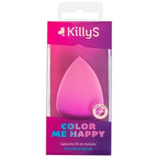 KillyS Color Me Happy gąbeczka 3D do makijażu Różowa - Gąbeczki do makijażu - miniaturka - grafika 1