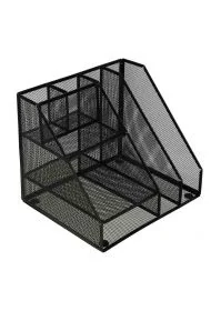 Organizer przybornik na biurko biurkowy duży A4 metalowy 7 komór - Przyborniki na biurko - miniaturka - grafika 1