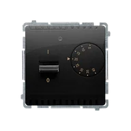 Inne akcesoria elektryczne - Kontakt Simon Regulator temperatury podłogowy BASIC - czarny mat - miniaturka - grafika 1