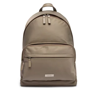 Plecak Calvin Klein Sleek Round LV04D3143G Beżowy - Plecaki - miniaturka - grafika 1