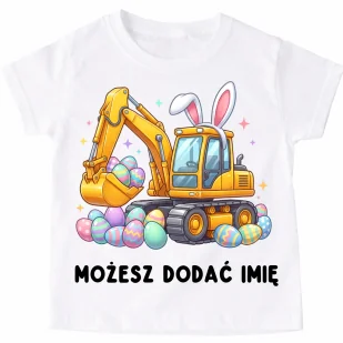 Koszulka Z KOPARKĄ ZAJĄCZKIEM NA WIELKANOC DLA CHŁOPCA - Koszulki dla dziewczynek Koszulka Z KOPARKĄ ZAJĄCZKIEM NA WIELKANOC DLA CHŁOPCA - Koszulki dla dziewczynek - miniaturka - grafika 1