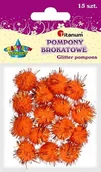 Zabawki kreatywne - Titanum Pompon brokatowy pomarańczowy 15 sztuk 338539 - miniaturka - grafika 1