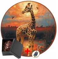 Układanki dla dzieci - Drewniane puzzle / Wooden Puzzle / Żyrafa / Duży Format A3 / 180 el. - miniaturka - grafika 1