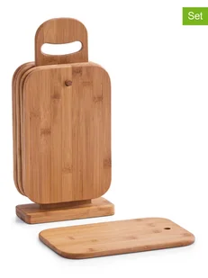 Zeller 7-częściowy zestaw w kolorze jasnobrązowym - (D)32 x (S)15 x (G)7 cm - Deski do krojenia - miniaturka - grafika 1