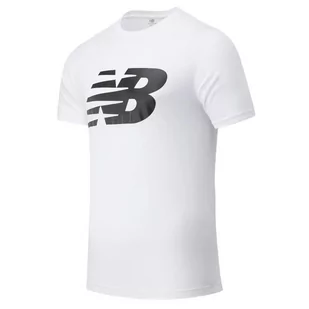 Koszulka New Balance MT03919WT - biała - Koszulki sportowe męskie - miniaturka - grafika 1