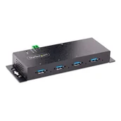 Huby USB - StarTech 5G4AINDNP-USB-A-HUB huby i koncentratory USB 3.2 Gen 1 (3.1 Gen 1) Type-B 5000 Mbit/s Czarny - miniaturka - grafika 1