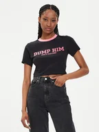 Koszulki i topy damskie - Juicy Couture T-Shirt Dump Him JCWCT23314 Czarny Slim Fit - miniaturka - grafika 1