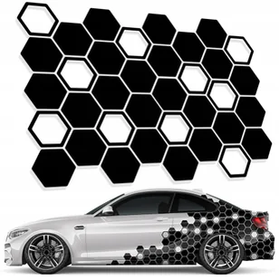 Naklejki na Auto Plaster Miodu Hexagon 36sztuk 9cm - Akcesoria tuningowe - miniaturka - grafika 1