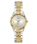 Zegarki damskie - Guess Starstruck zegarek damski srebrno-złoty na bransolecie GW0765L1 - miniaturka - grafika 1