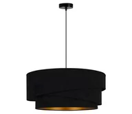 Lampy sufitowe - Żyrandol na lince KOBO 1xE27/15W/230V czarny/złoty - miniaturka - grafika 1