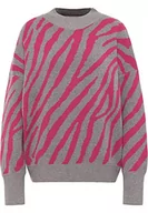 Swetry damskie - myMo Damski sweter z dzianiny 12419544, szary różowy, XS-S - miniaturka - grafika 1