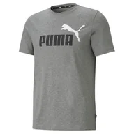 Koszulki sportowe męskie - Koszulka fitness męska Puma ESS+ 2 Col Logo Tee - miniaturka - grafika 1
