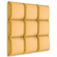 Meble modułowe i akcesoria - Muralo, Panel tapicerowany ścienny, Kwadrat, Żółty welur, 30x30 cm - miniaturka - grafika 1