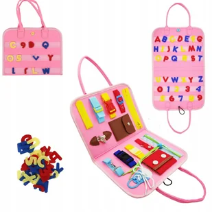 Tablica Manipulacyjna Książka Filcowa Edukacyjna Składana Dla Dzieci F43 - Zabawki sensoryczne Tablica Manipulacyjna Książka Filcowa Edukacyjna Składana Dla Dzieci F43 - Zabawki sensoryczne - miniaturka - grafika 1