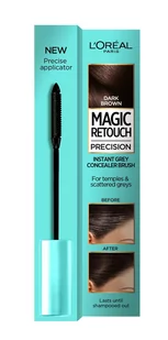 L'Oreal Paris Magic Retouch Precision maskara do retuszu siwych włosów, odcień ciemny brąz 8ml - Farby do włosów i szampony koloryzujące - miniaturka - grafika 1