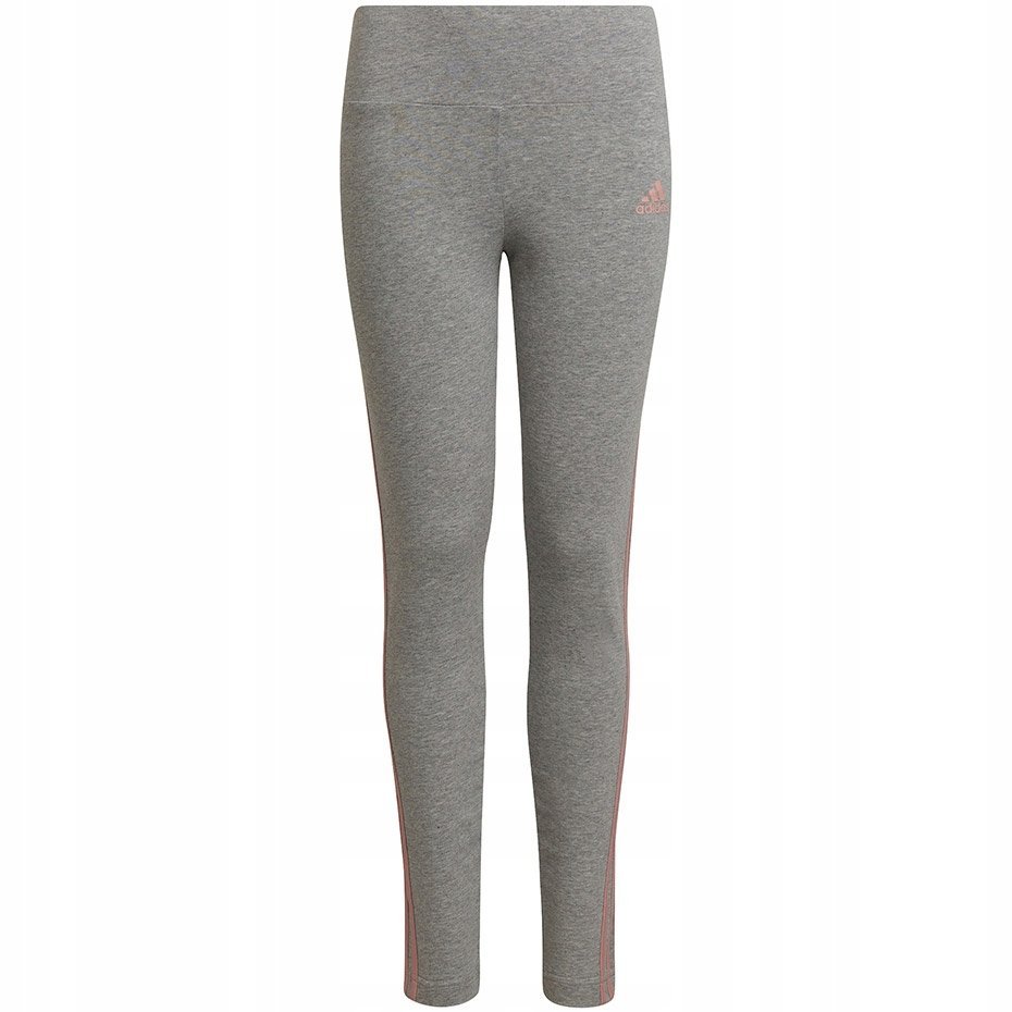 Legginsy adidas 3-Stripes Cotton Tights szare HD4368 116cm