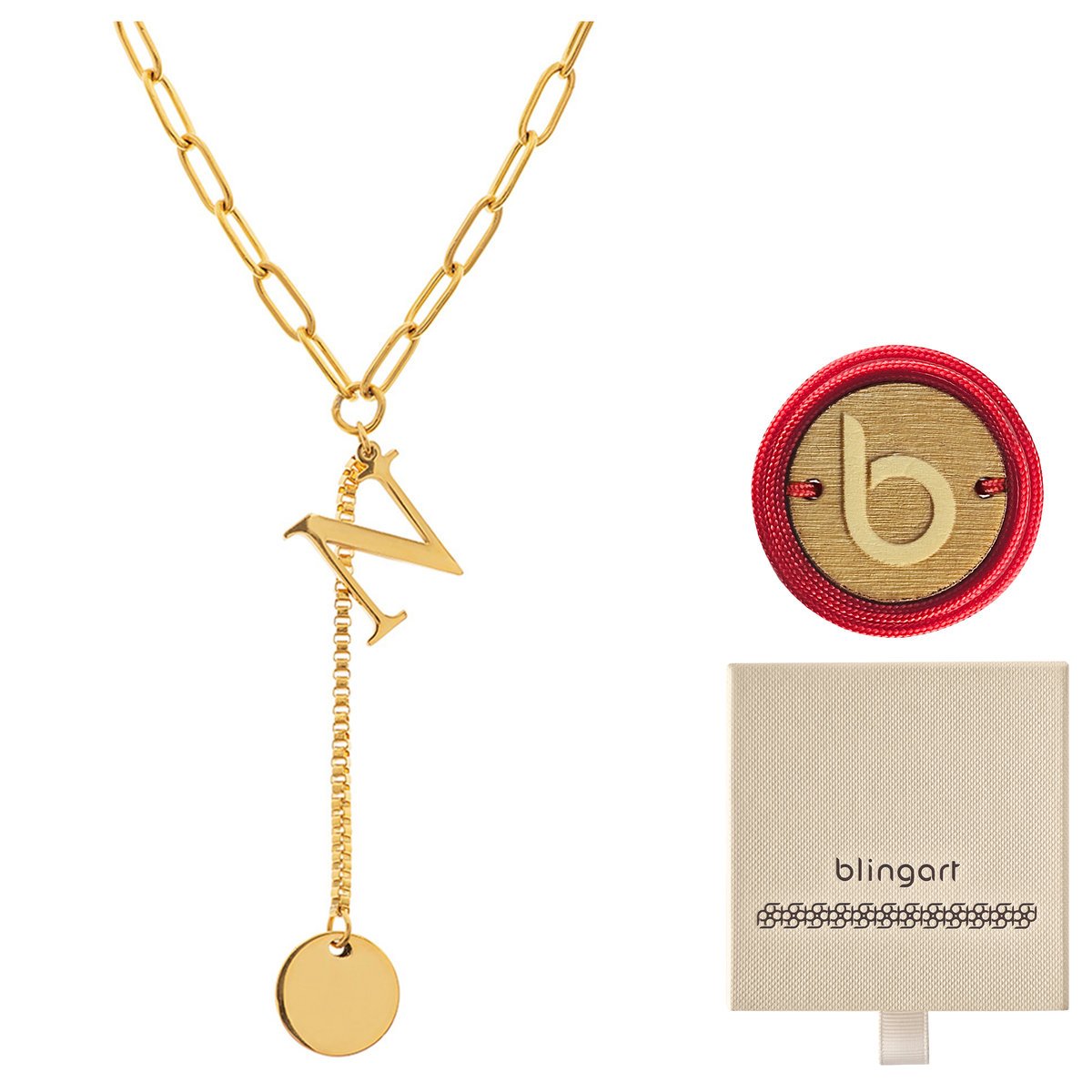 Naszyjnik Celebrytka Łańcuszek Literka N