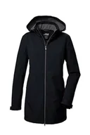 Kurtki damskie - killtec Damska kurtka softshellowa Parka/Softshell z odpinanym kapturem KOW 95 WMN SFTSHLL PRK, czarna, 46, 41803-000 - miniaturka - grafika 1