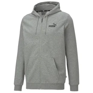 Męska bluza Puma ESS Small Logo FZ Hoodie TR Rozmiar: XL / Kolor: szary/biały - Bluzy sportowe męskie - miniaturka - grafika 1