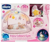 Zabawki interaktywne dla dzieci - Mata dla niemowlaka 3w1 Enjoy Colors Gym różowa - Chicco - miniaturka - grafika 1