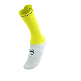 COMPRESSPORT Skarpetki rowerowe PRORACING SOCKS V4 BIKE white/safe yellow - Skarpetki kolarskie - miniaturka - grafika 9