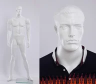 Manekiny wystawowe - MA12-6 biały matowy lakierowany abstrakcyjny manekin mężczyzna - miniaturka - grafika 1