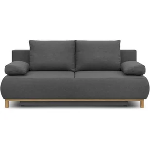 Ławka rozkładana 3-osobowa MIKA - Szara tkanina - Pojemnik do przechowywania - Dł. 192 x wys. 84 x gł. 93 cm - Sofy i kanapy - miniaturka - grafika 1