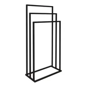 Wieszaki łazienkowe - Stojak na ręczniki potrójny czarny - miniaturka - grafika 1