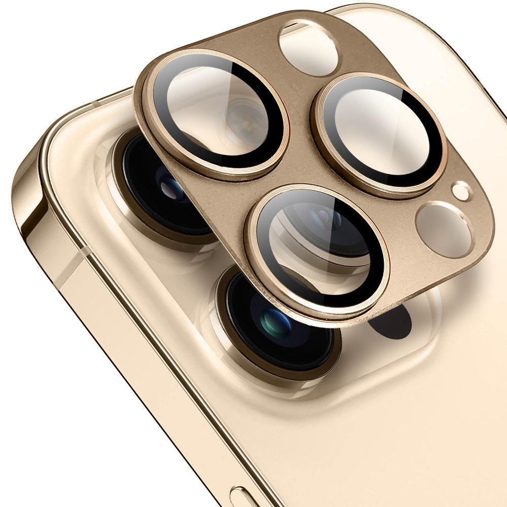 Metalowa osłona na cały aparat do iPhone 13 Pro Max, złota