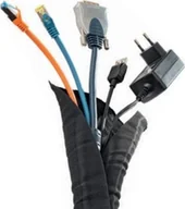 Maskownice do kabli - Organizer InLine HAGOR KSS 5 Meter Schwarz - 19mm Kabelsocke selbstschliessend 5m Laenge Weite 19mm aus elastischem Polyester - miniaturka - grafika 1