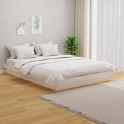 Łóżka - Lumarko Rama łóżka, biała, lite drewno, 120x190 cm, podwójna - miniaturka - grafika 1