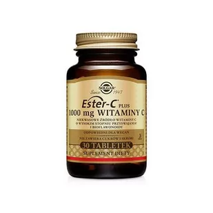 SOLGAR SOLGAR Ester-C Plus 1000mg Vitamin C 30tabs - Witaminy i minerały dla sportowców - miniaturka - grafika 1